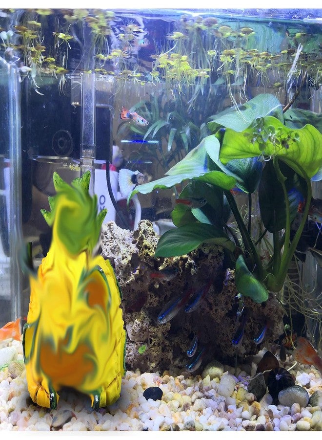 Tarini Fish Tank Decorations, Aquarium Decorative Items, Fish Bowl Decoration Items, Fish House, Aquarium Decoration Pineapple House - Shatterproof Hideaway Cave, Fish Tank Ornament Set - Image 5